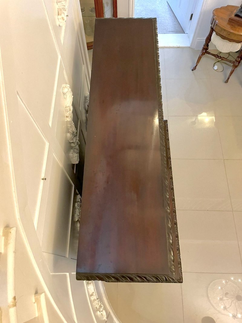 Antique Victorian Quality Carved Mahogany Display Cabinet by James Winter & Sons, London - Image 9